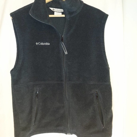 COLUMBIA Sportswear Black Fleece Men's Zip-up Vest, Size S - Picture 1 of 8